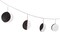 Moon Phase Wall Hanging Boho Home Decor Metal Garland(Silver)